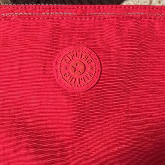 Kipling Small Vibrant Red Nylon Crossbody Bag - Picture 10 of 14